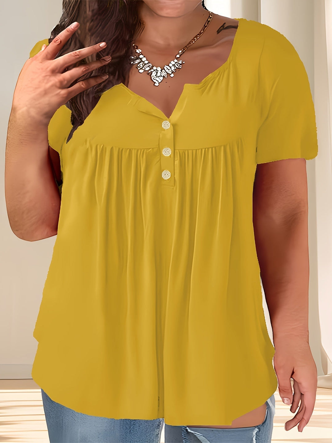 Zoey™ - Schicke Plissee-Bluse in Übergröße