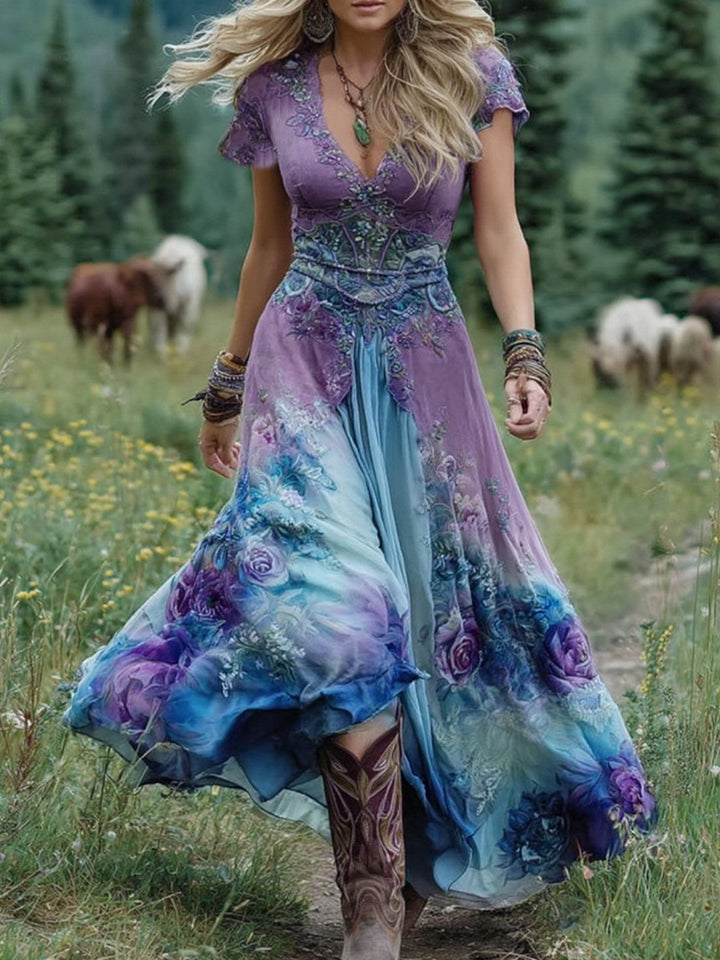 MADELINE – BOHEMIAN-MAXIKLEID MIT BLUMENMUSTER