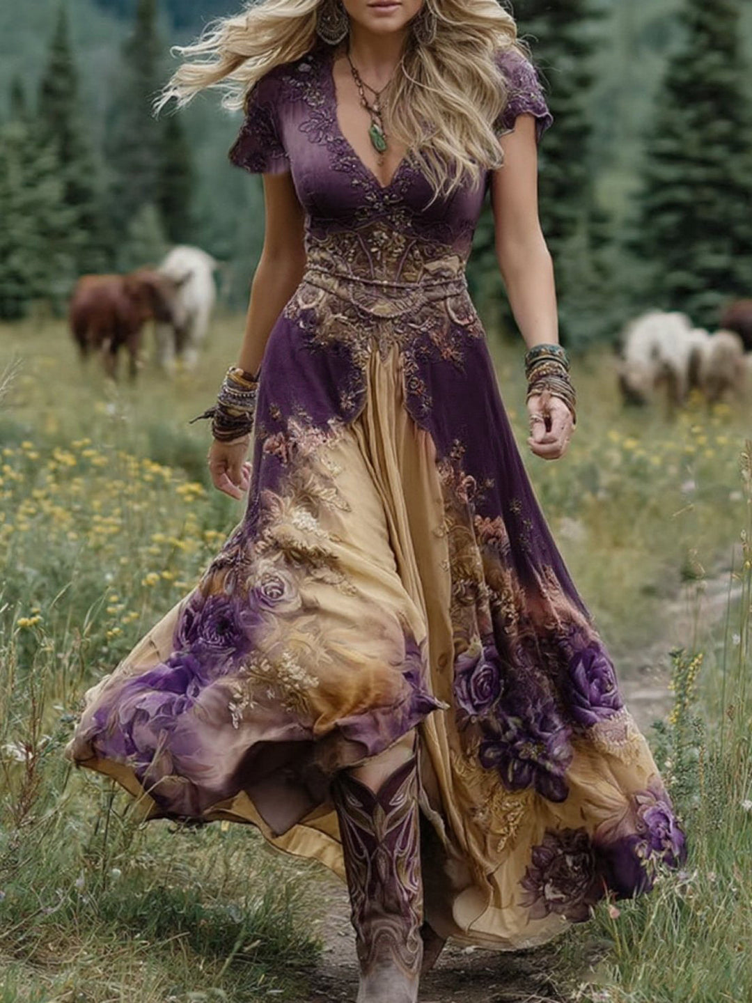 MAVIS – ELEGANTES FLORALES MAXIKLEID