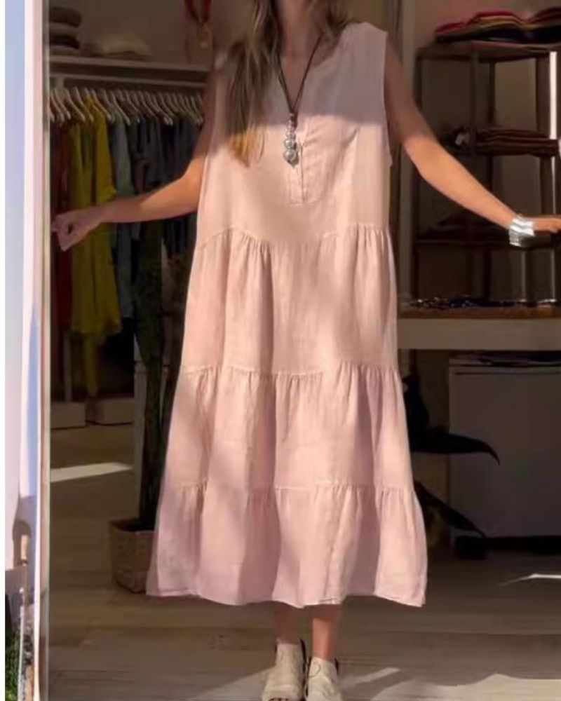 Aromea™ - Ärmelloses Leinenkleid