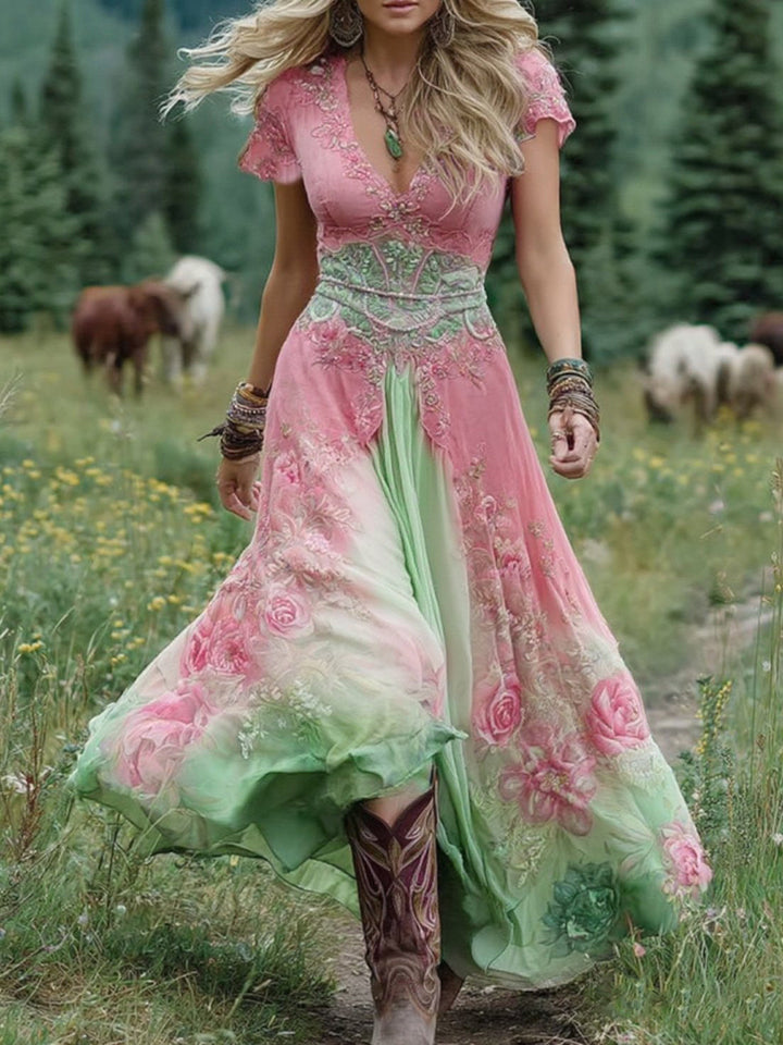 MADELINE – BOHEMIAN-MAXIKLEID MIT BLUMENMUSTER