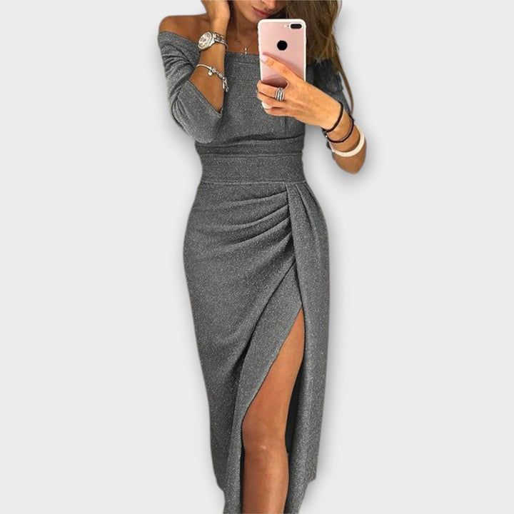 Lena™ - Elegantes Off-Shoulder Kleid