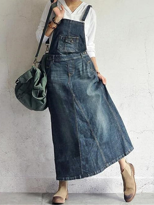 Demi™ - Lässiges Denim Overall Kleid