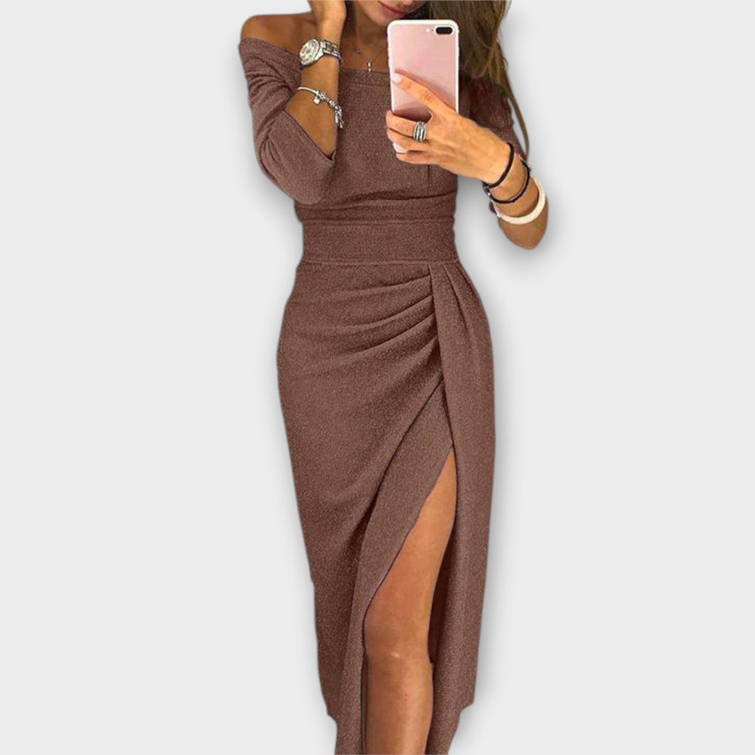 Lena™ - Elegantes Off-Shoulder Kleid