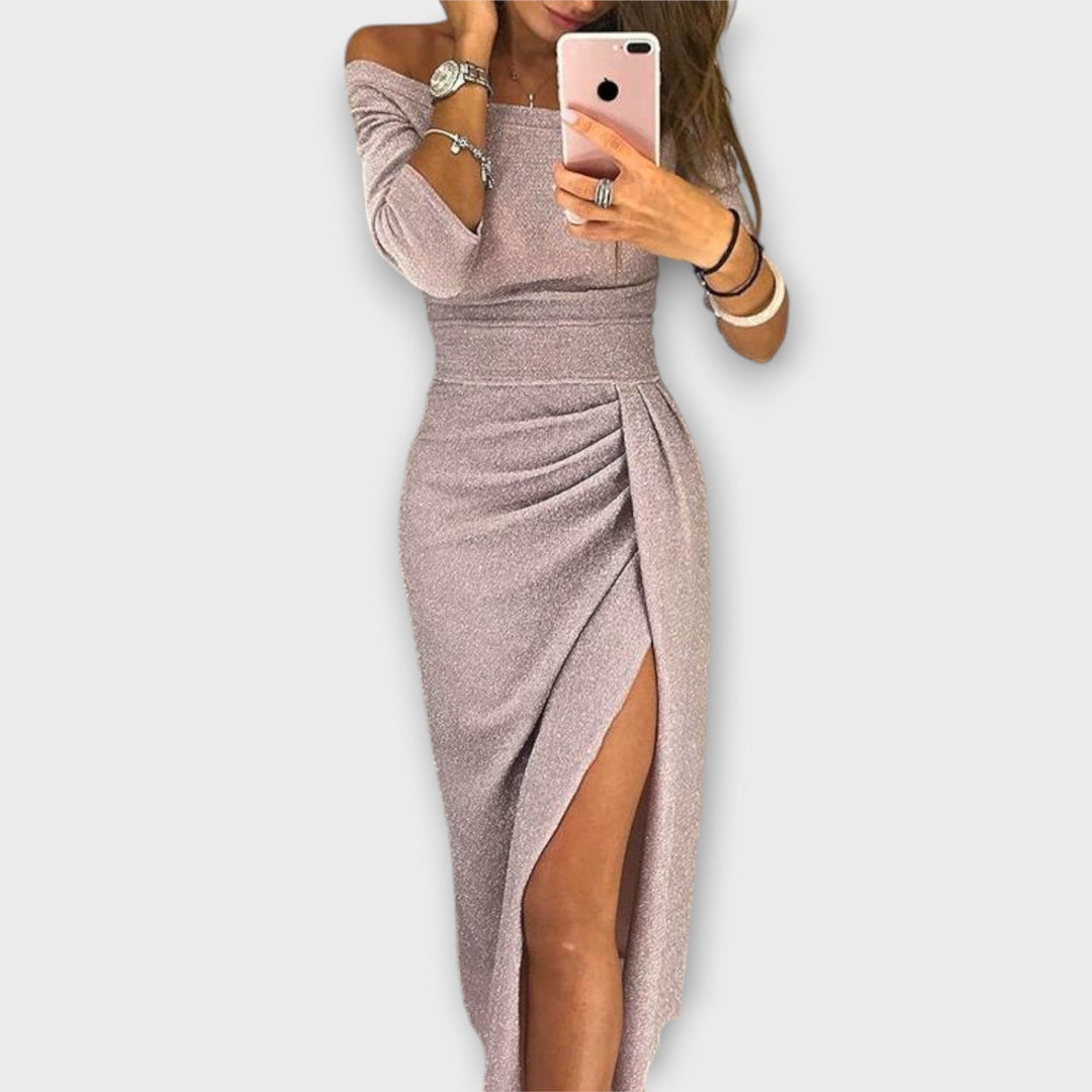 Lena™ - Elegantes Off-Shoulder Kleid