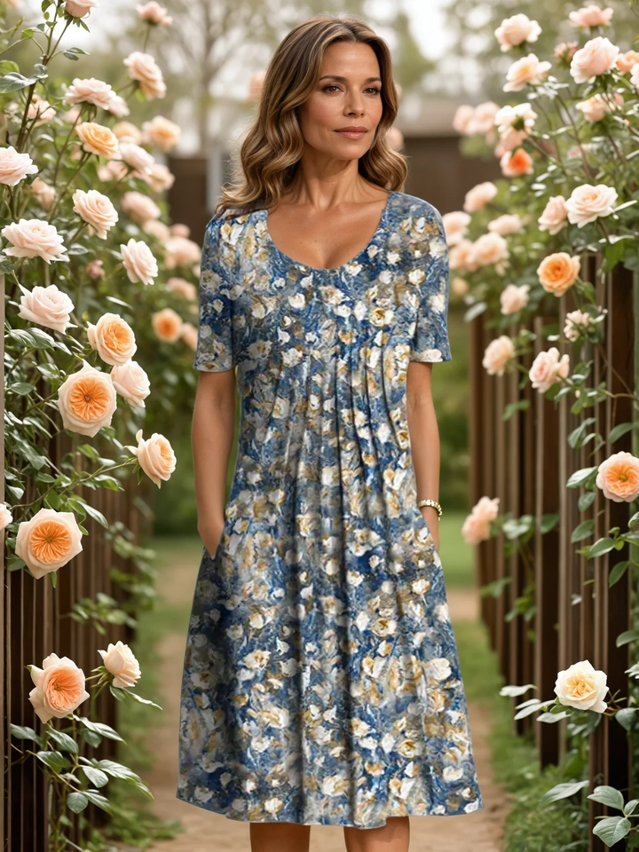 BROOKE – FLORAL GARDEN MIDI-KLEID