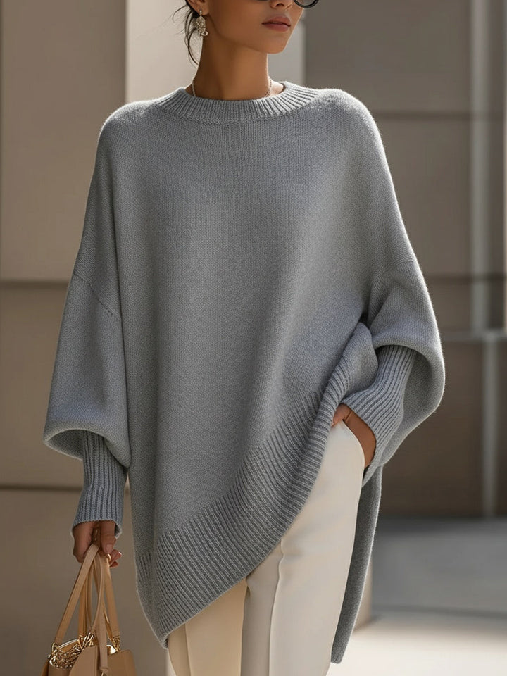 REAGAN – MÜHELOSER STRICKPONCHO-PULLOVER