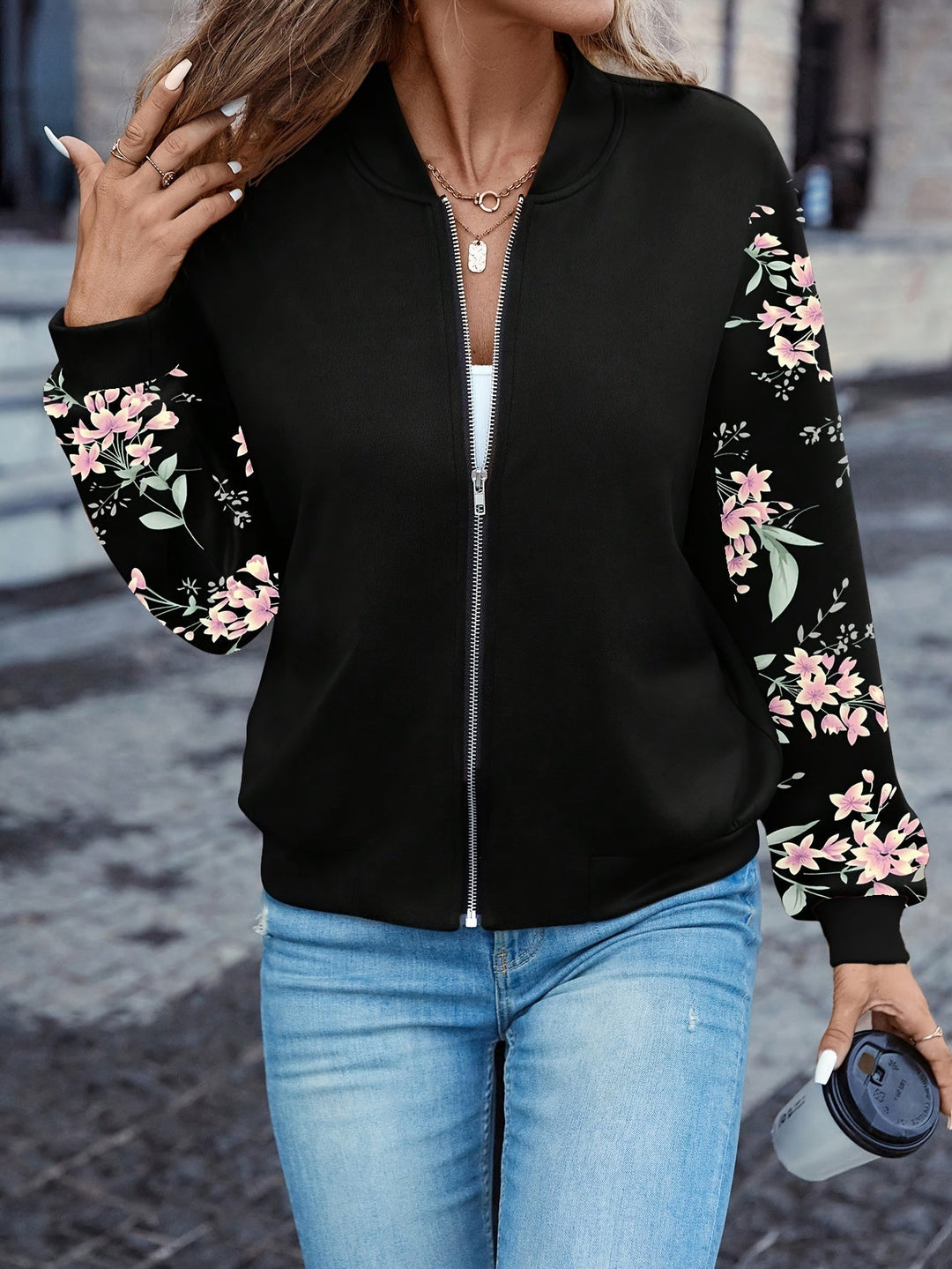 Thea™ - Trendy Floral Print Jacke