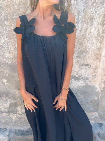 Stacey™ - Geblümtes Kleid mit U-förmigem Ausschnitt