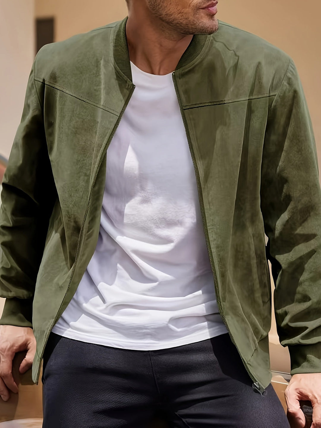 Dex™ - Klassische Wildleder-Zipperjacke