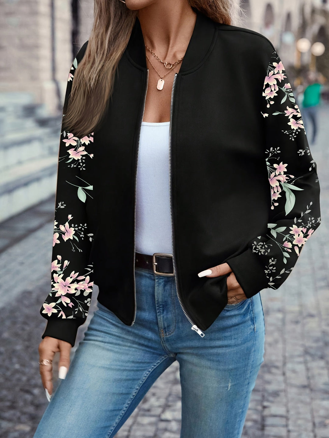 Thea™ - Trendy Floral Print Jacke