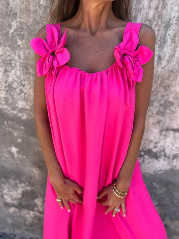 Stacey™ - Geblümtes Kleid mit U-förmigem Ausschnitt