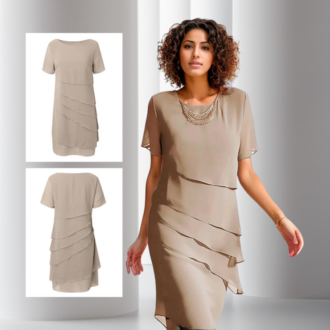 Elara™ - Geschichtetes Chiffonkleid