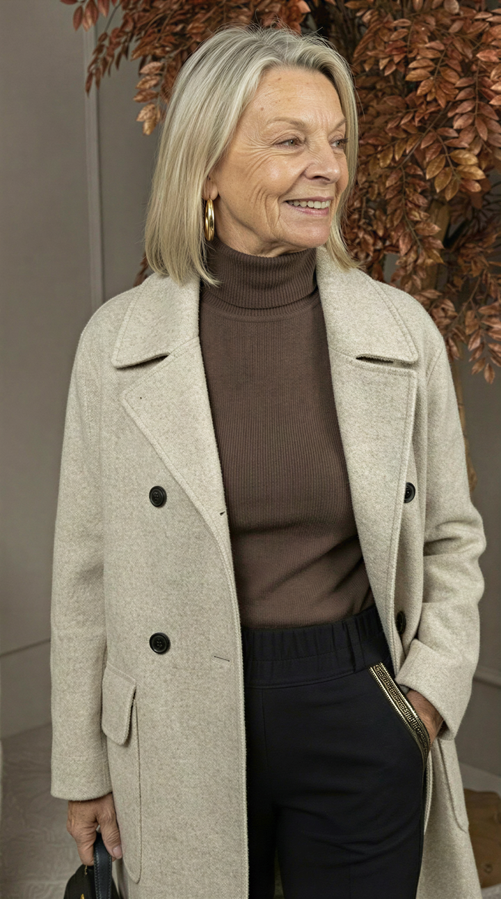 AUTUMN – KLASSISCHER LANGER MANTEL AUS WOLLMISCHUNG