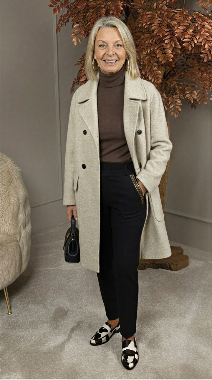 AUTUMN – KLASSISCHER LANGER MANTEL AUS WOLLMISCHUNG