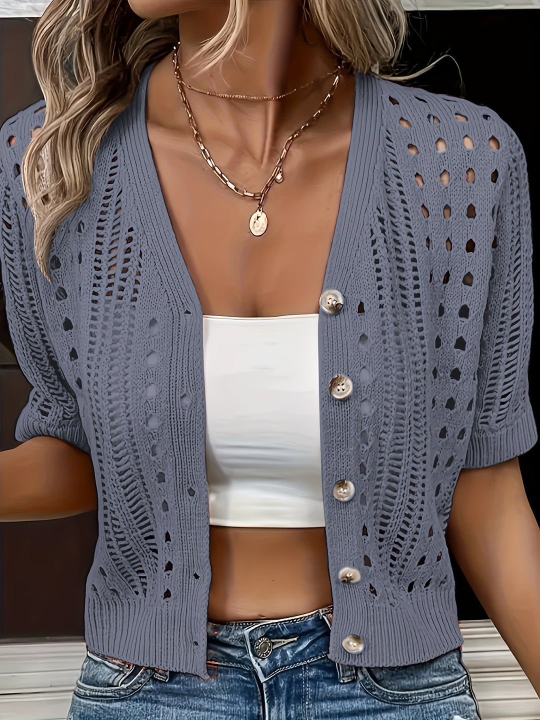 Kendall™ - Trendy Kurzarm-Cardigan