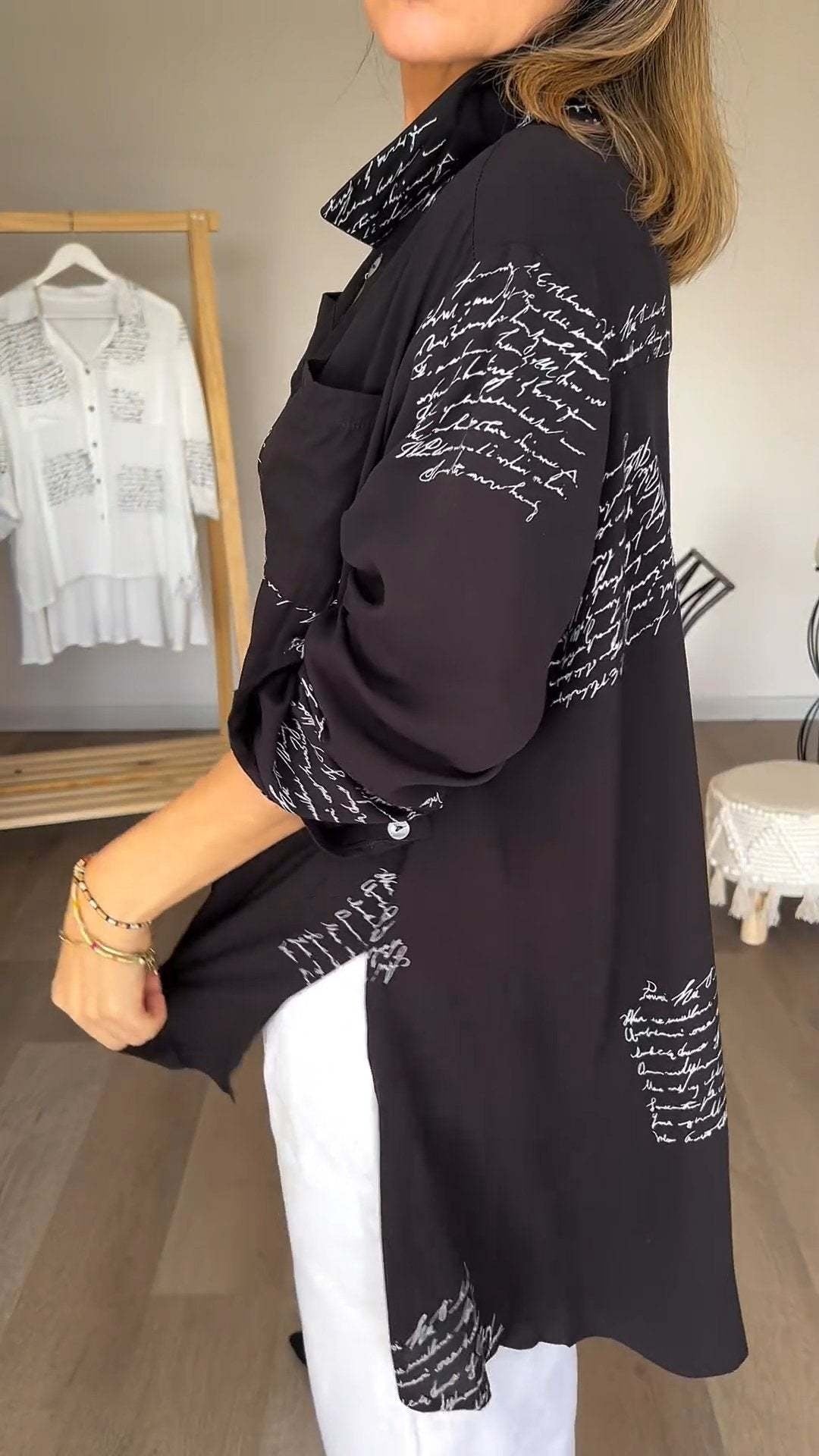 Callista™ - Handgeschriebenes Button-Up Hemd