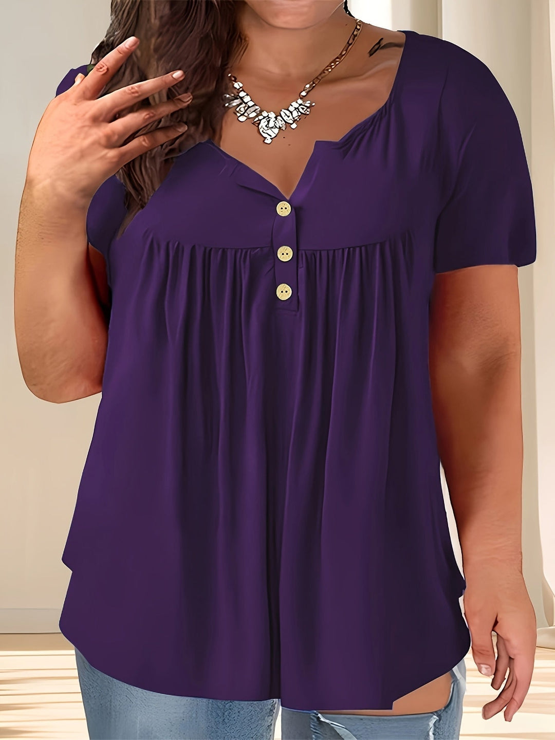 Zoey™ - Schicke Plissee-Bluse in Übergröße