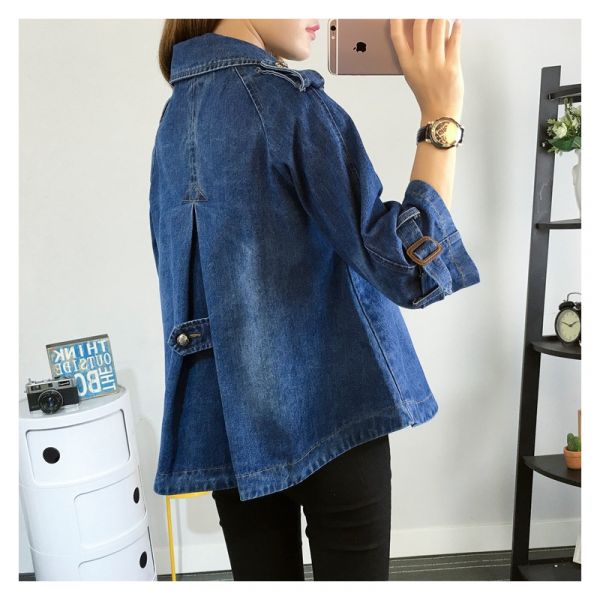 Sezina™ – Stylischer Denim-Cape-Mantel