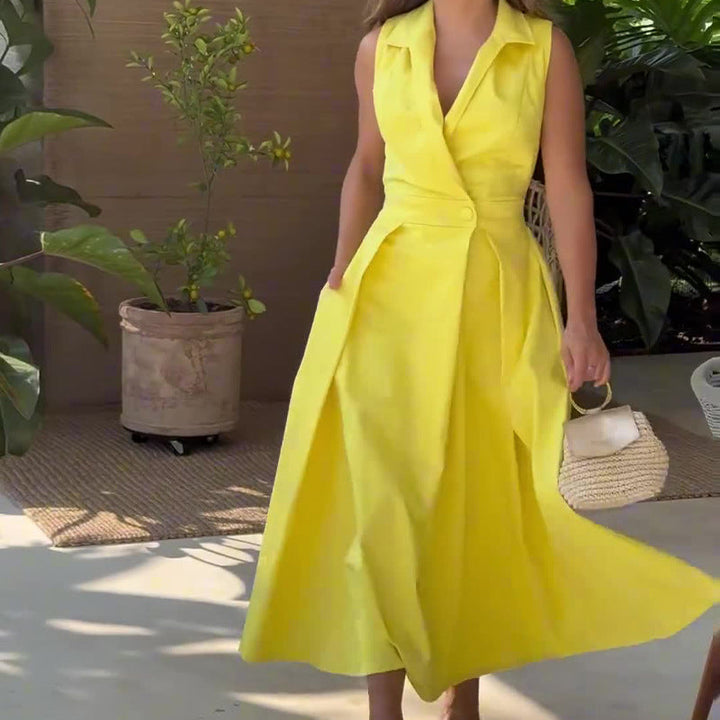 Amancia | Midi-Kleid mit V-Ausschnitt