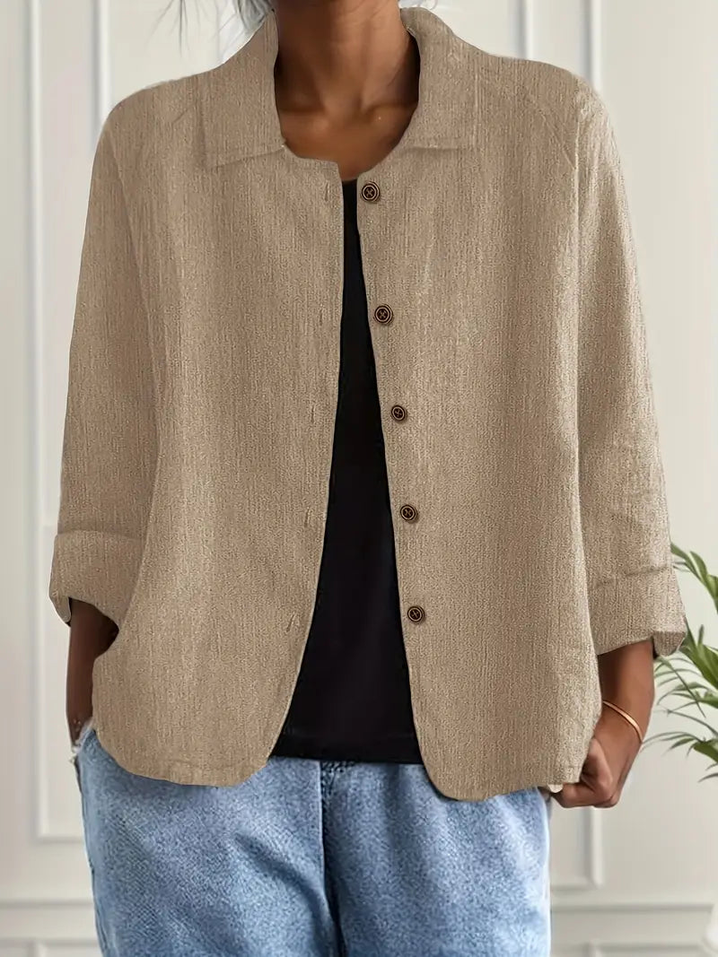 Marilla™ – Klassischer leichter Hemd-Cardigan