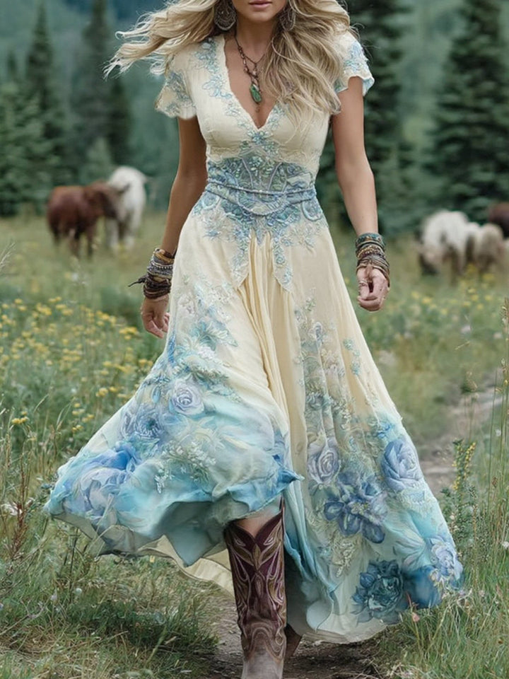 MADELINE – BOHEMIAN-MAXIKLEID MIT BLUMENMUSTER