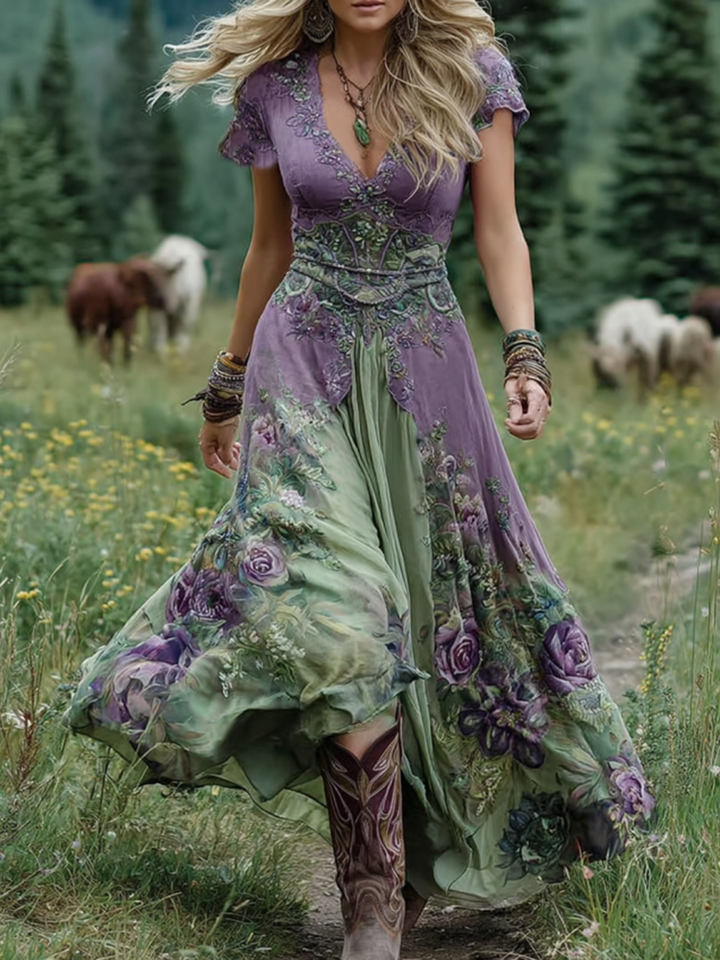 MADELINE – BOHEMIAN-MAXIKLEID MIT BLUMENMUSTER