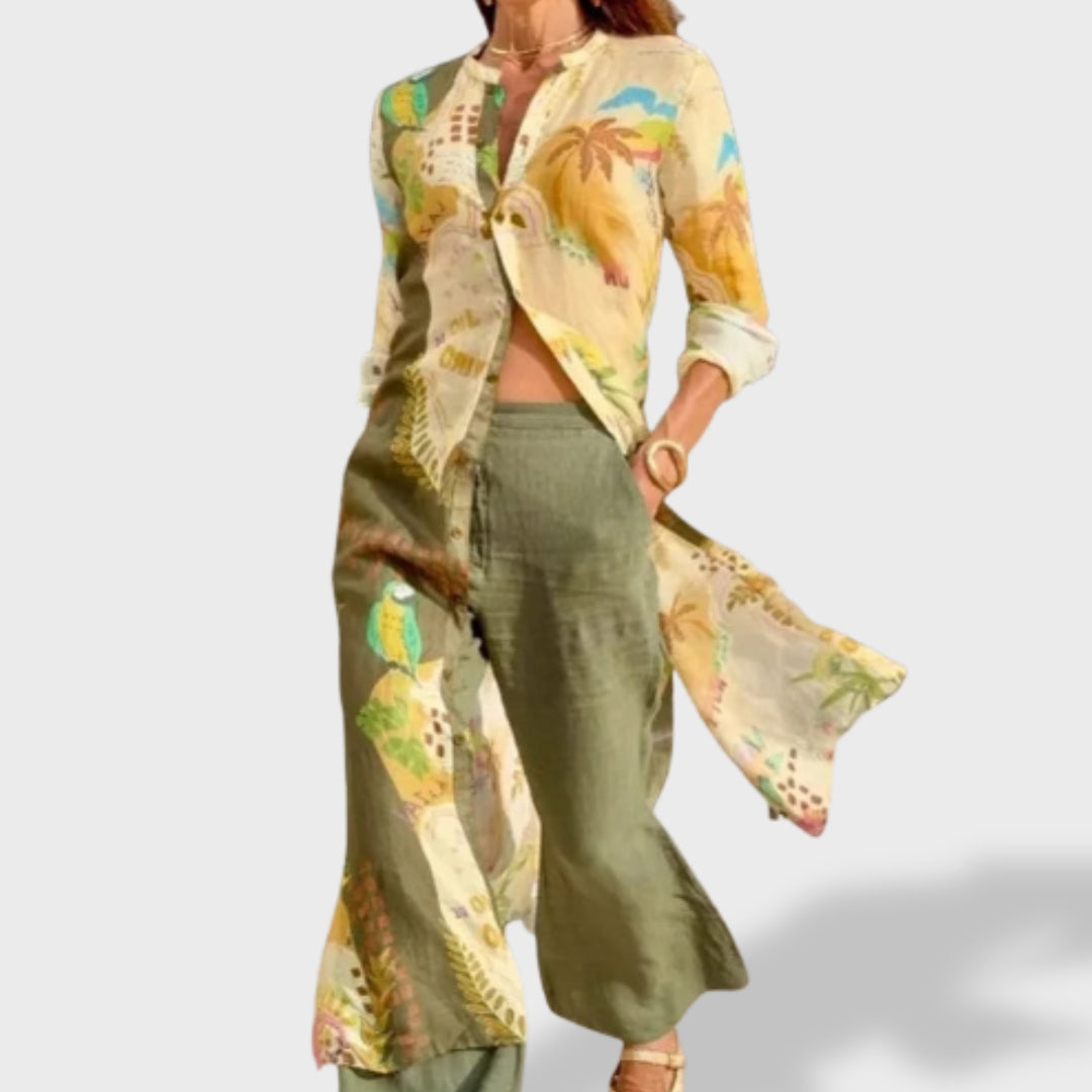 Ines™ - Leichtes Sommer-Leinen-Set