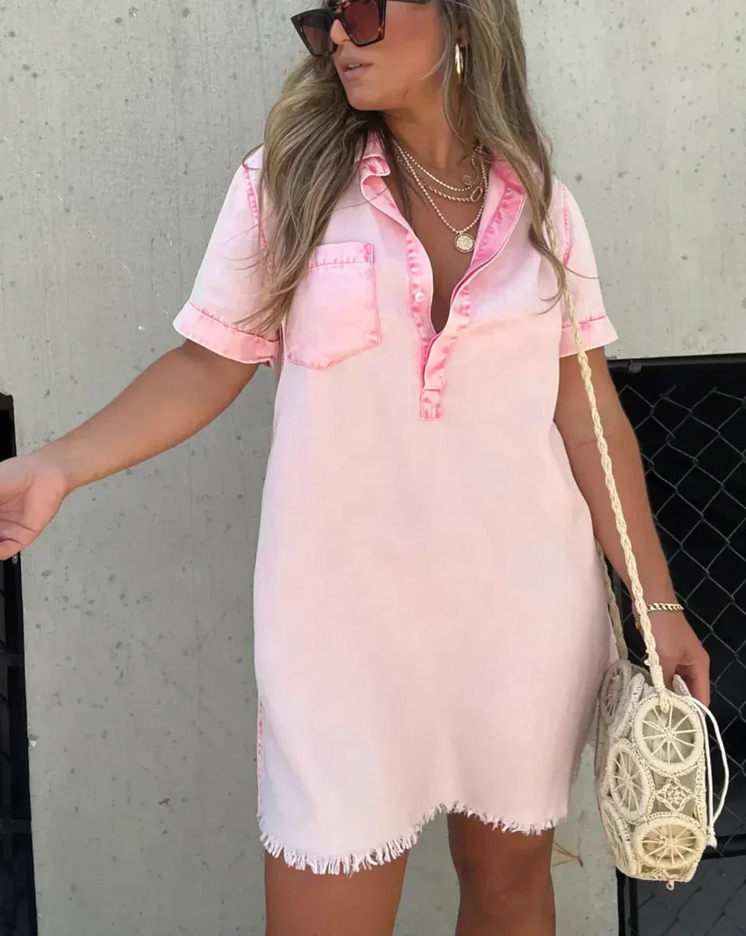 Vera™ - Denim Hemdkleid