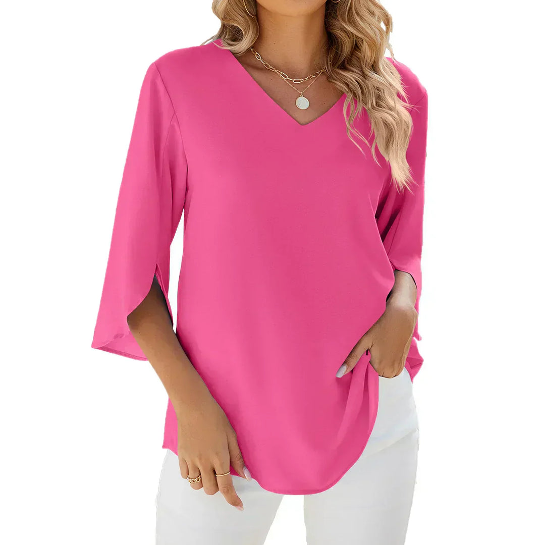 Belinda™ | V-Ausschnitt Bluse